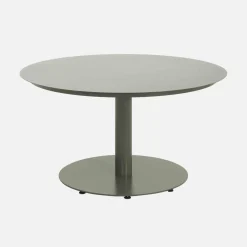 Round garden table Ø140cm aluminium + 6 chairs