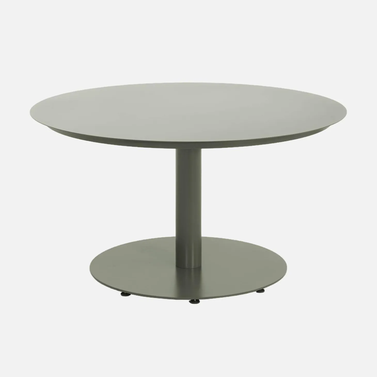 Round garden table Ø140cm aluminium + 6 chairs