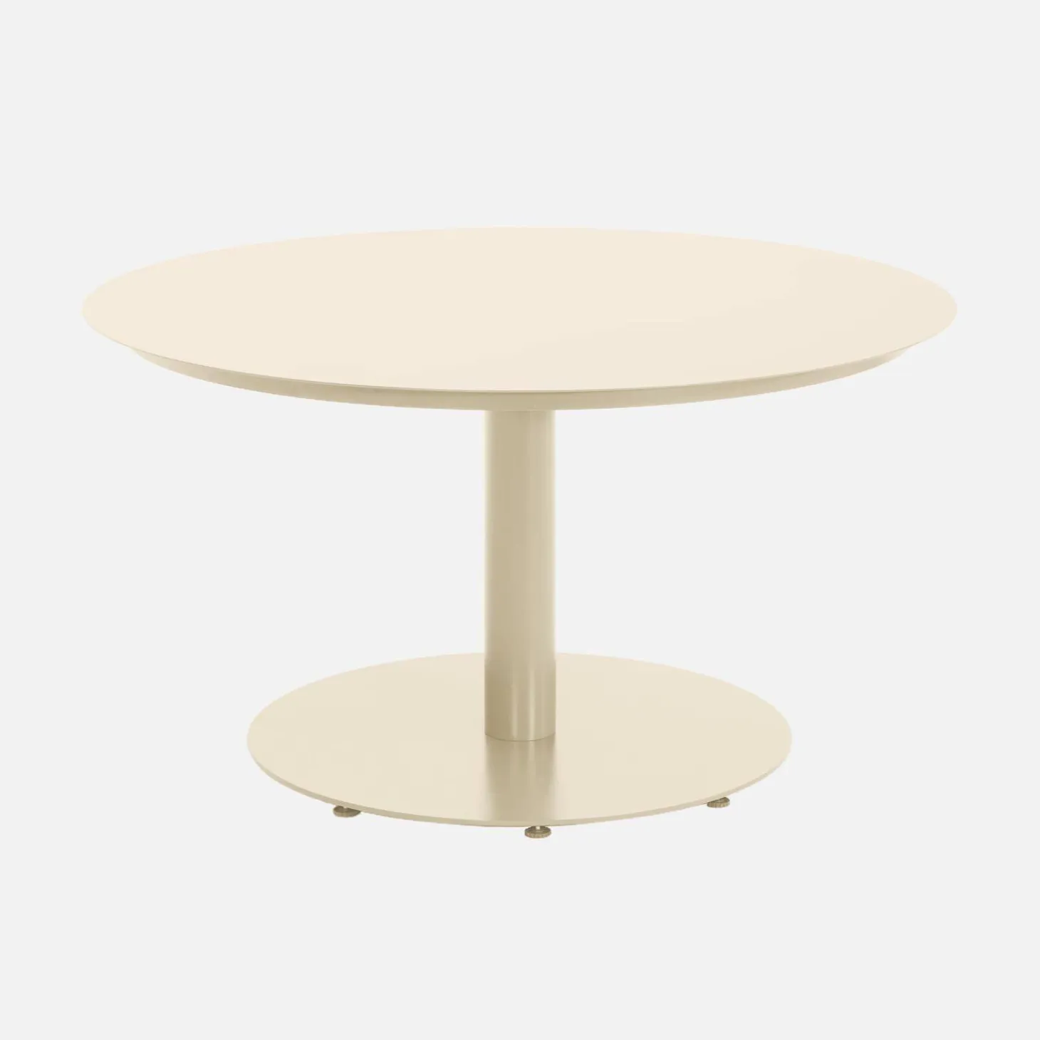 Round garden table Ø140cm aluminium + 6 chairs