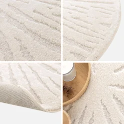 Round indoor rug 160cm cream