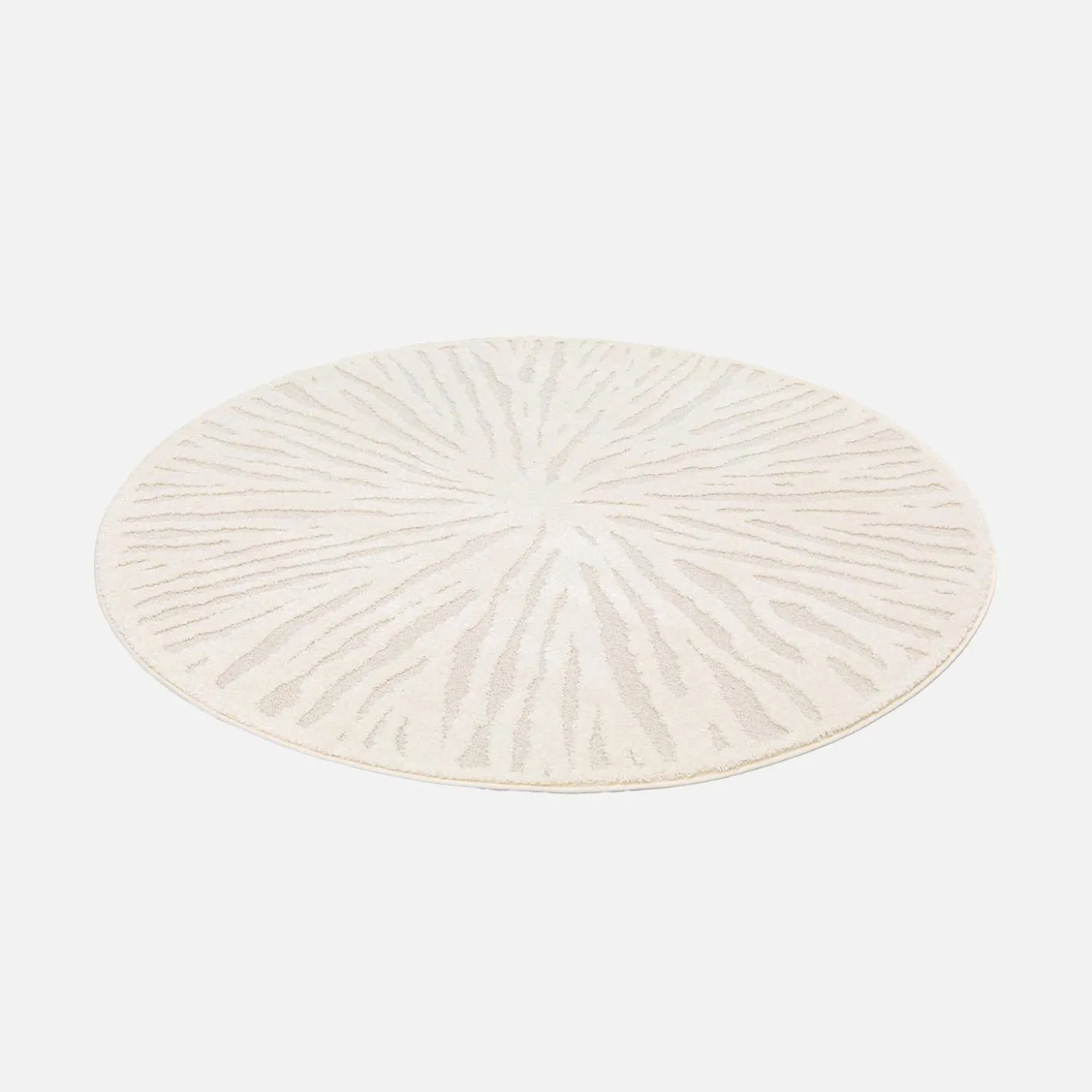 Round indoor rug 160cm cream
