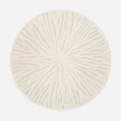 Round indoor rug 160cm cream