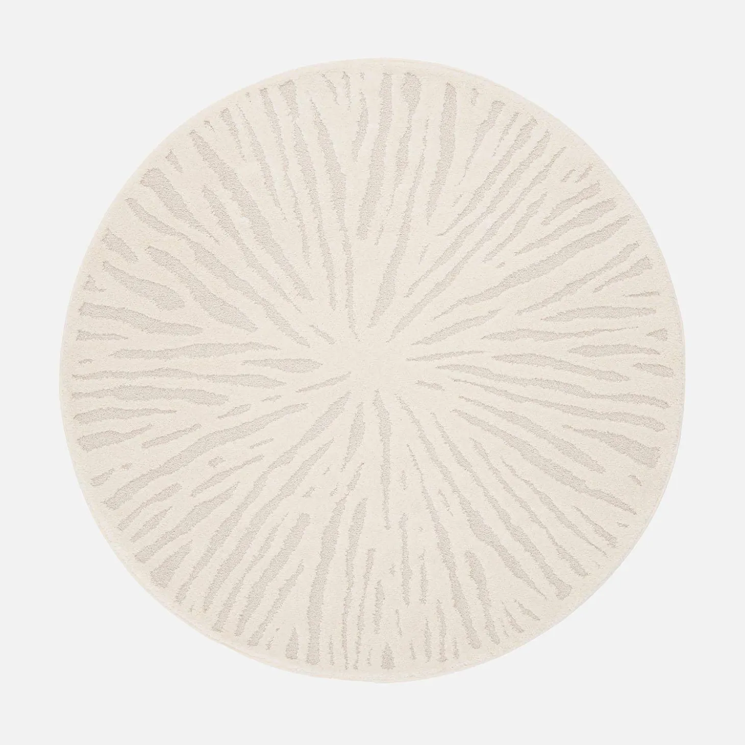 Round indoor rug 160cm cream