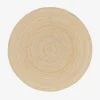 Round jute indoor rug, natural