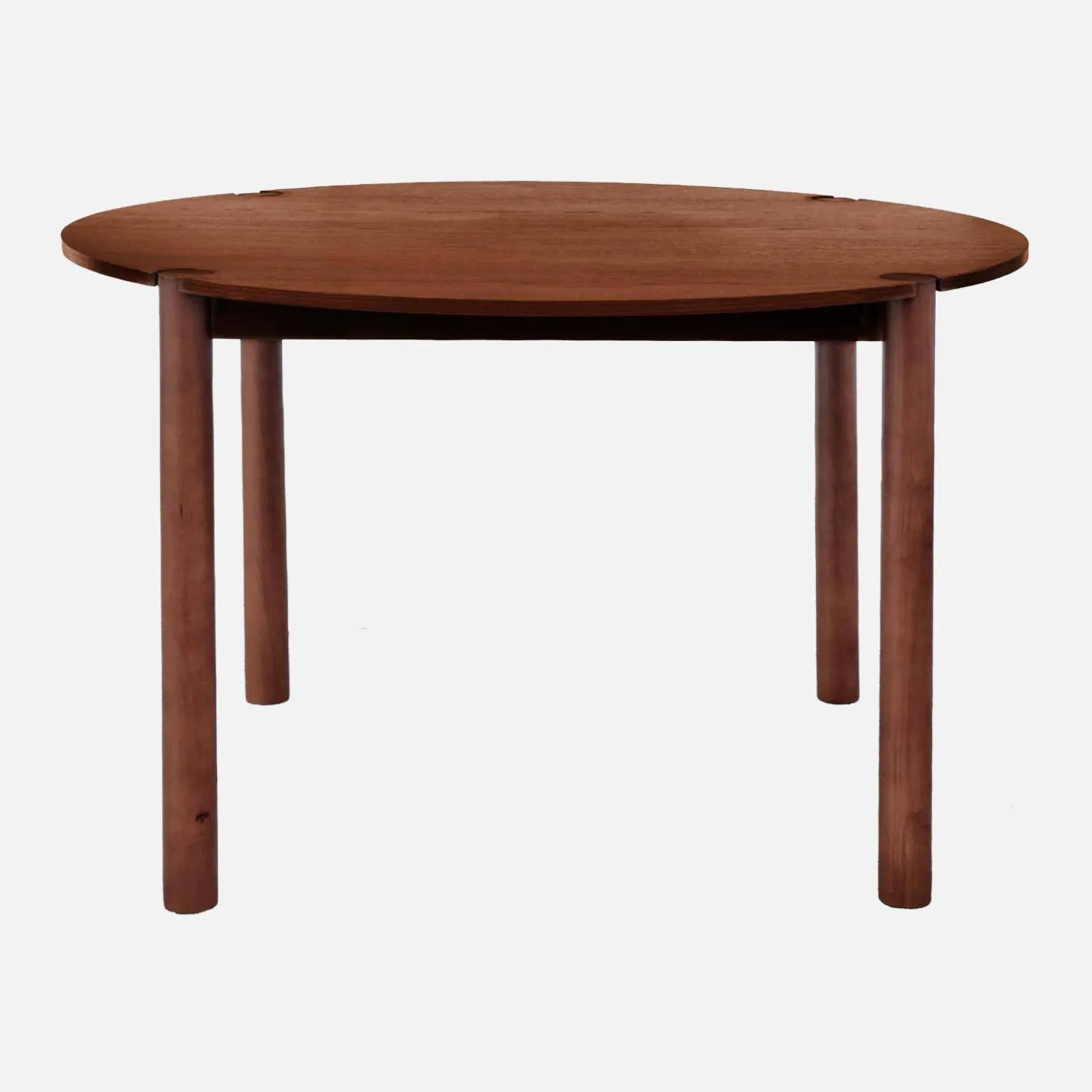 Round rubberwood dining table Ø120cm seats 4