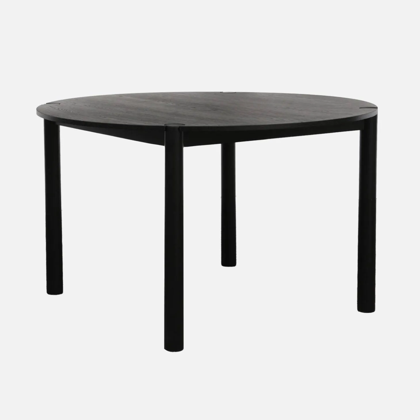 Round rubberwood dining table Ø120cm seats 4