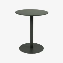 Round steel bistro garden table for 2 people