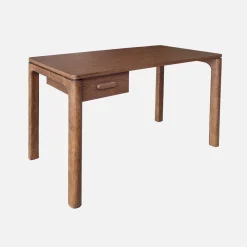 Rubberwood desk oak veneer 1 drawer