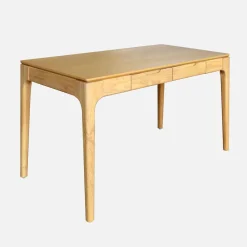 Rubberwood desk with ash veneer 2 drawers