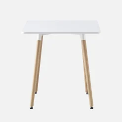 Scandinavian square dining table wood 2 seats