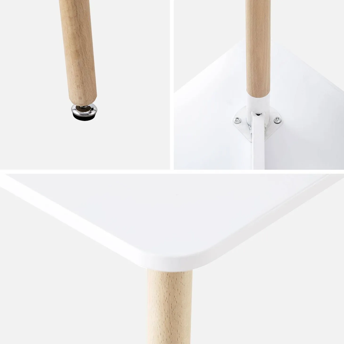 Scandinavian square dining table wood 2 seats