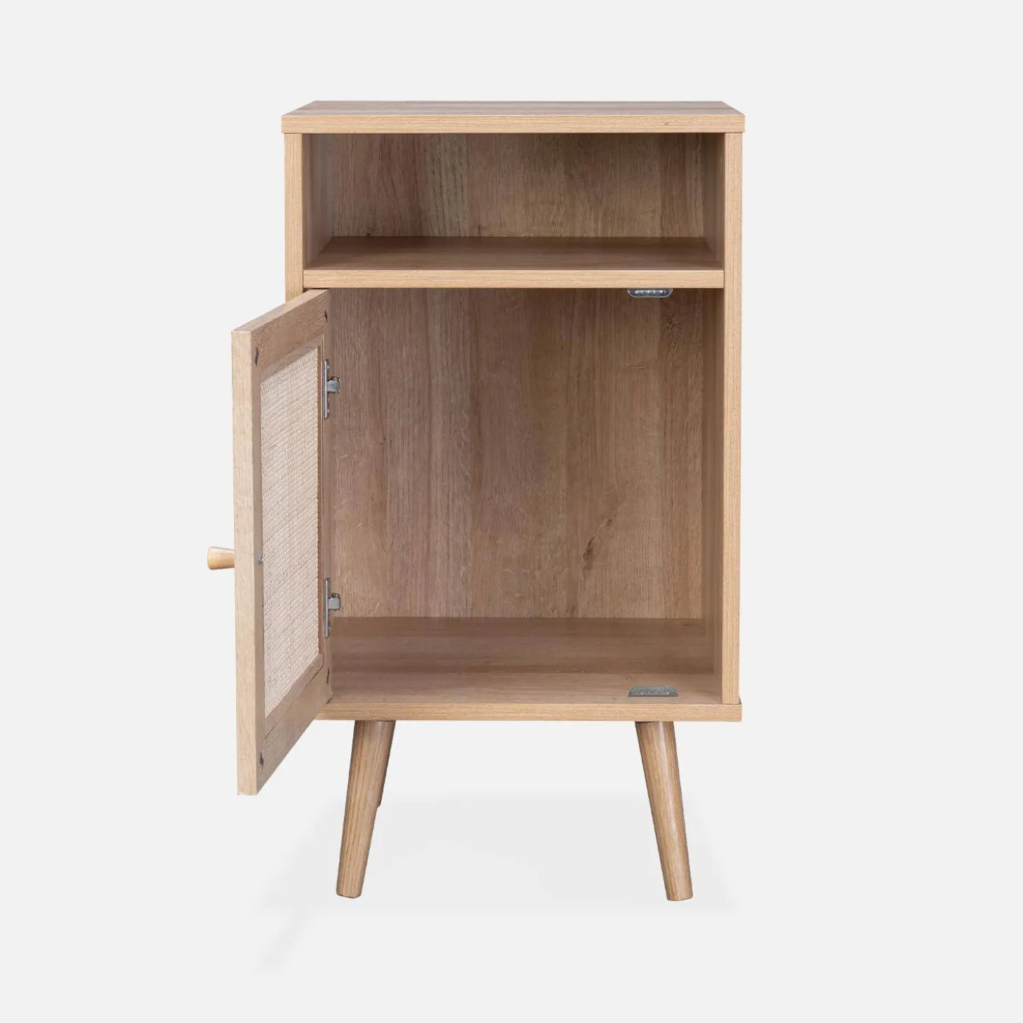 Scandi-style bedside table with drawer