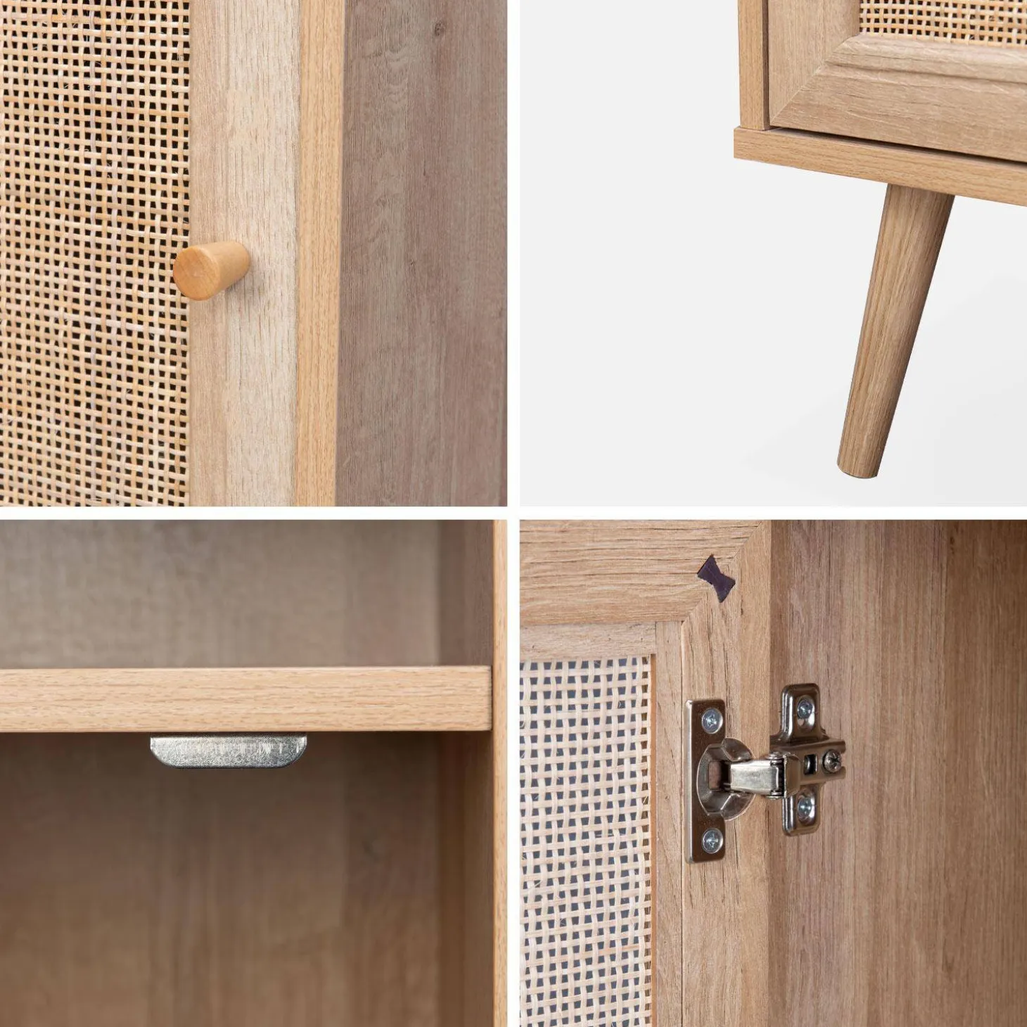 Scandi-style bedside table with drawer