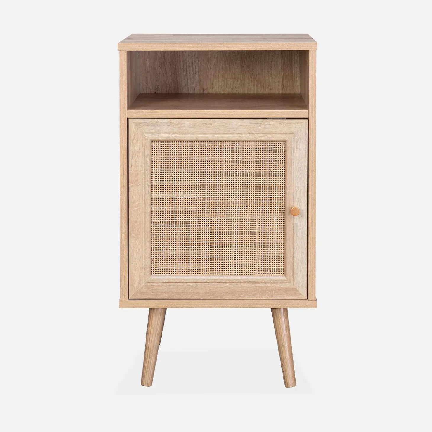 Scandi-style bedside table with drawer