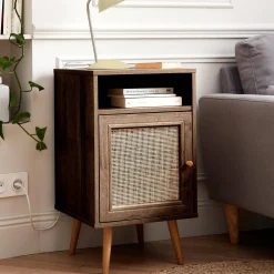 Scandi-style bedside table with drawer