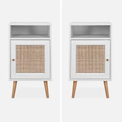 Scandi-style bedside table with drawer