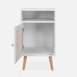 Scandi-style bedside table with drawer