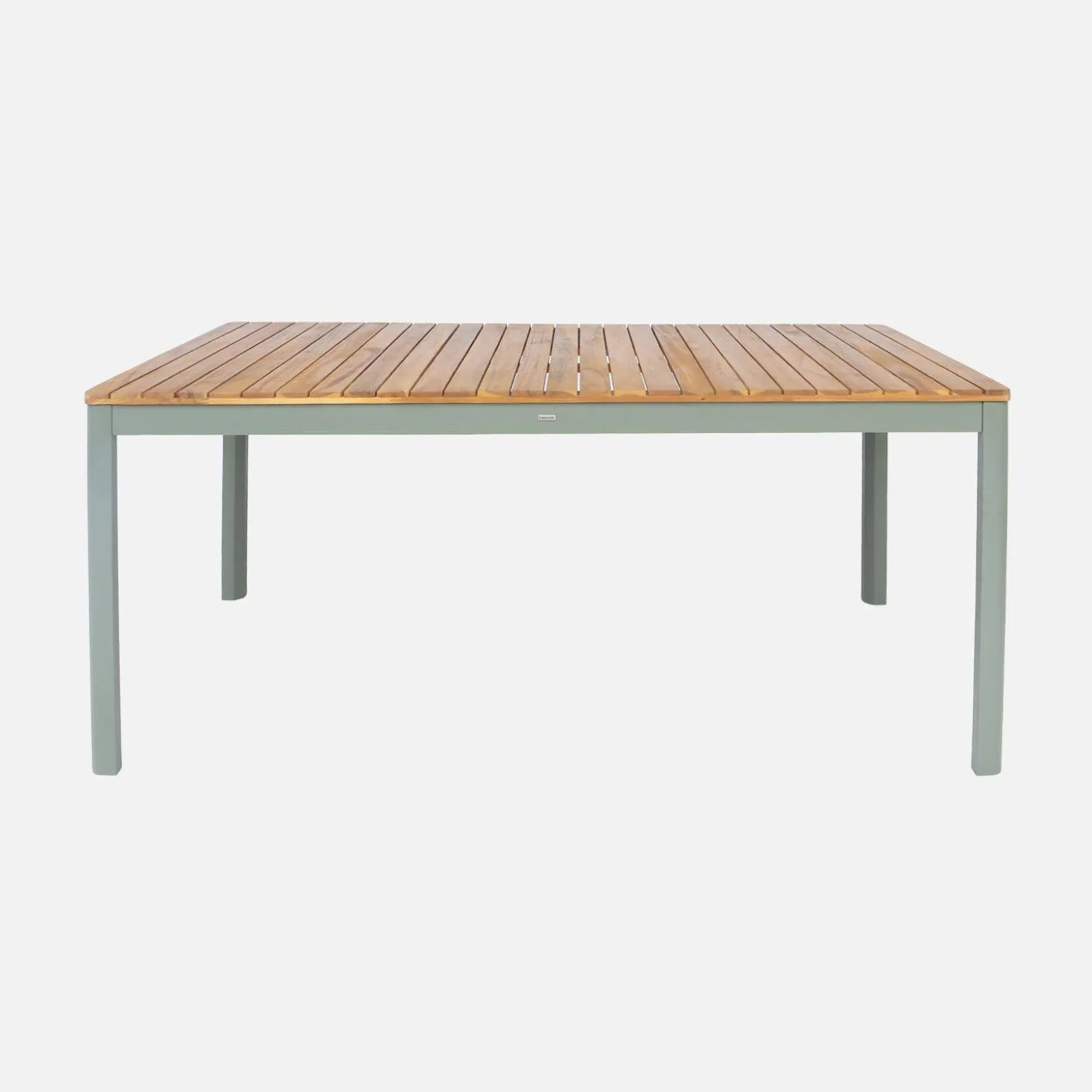 8-seater acacia wooden garden table with rounded corners