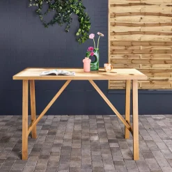 4-seater acacia wood garden table