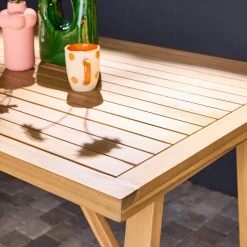 4-seater acacia wood garden table