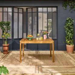 6-seater acacia wood garden table