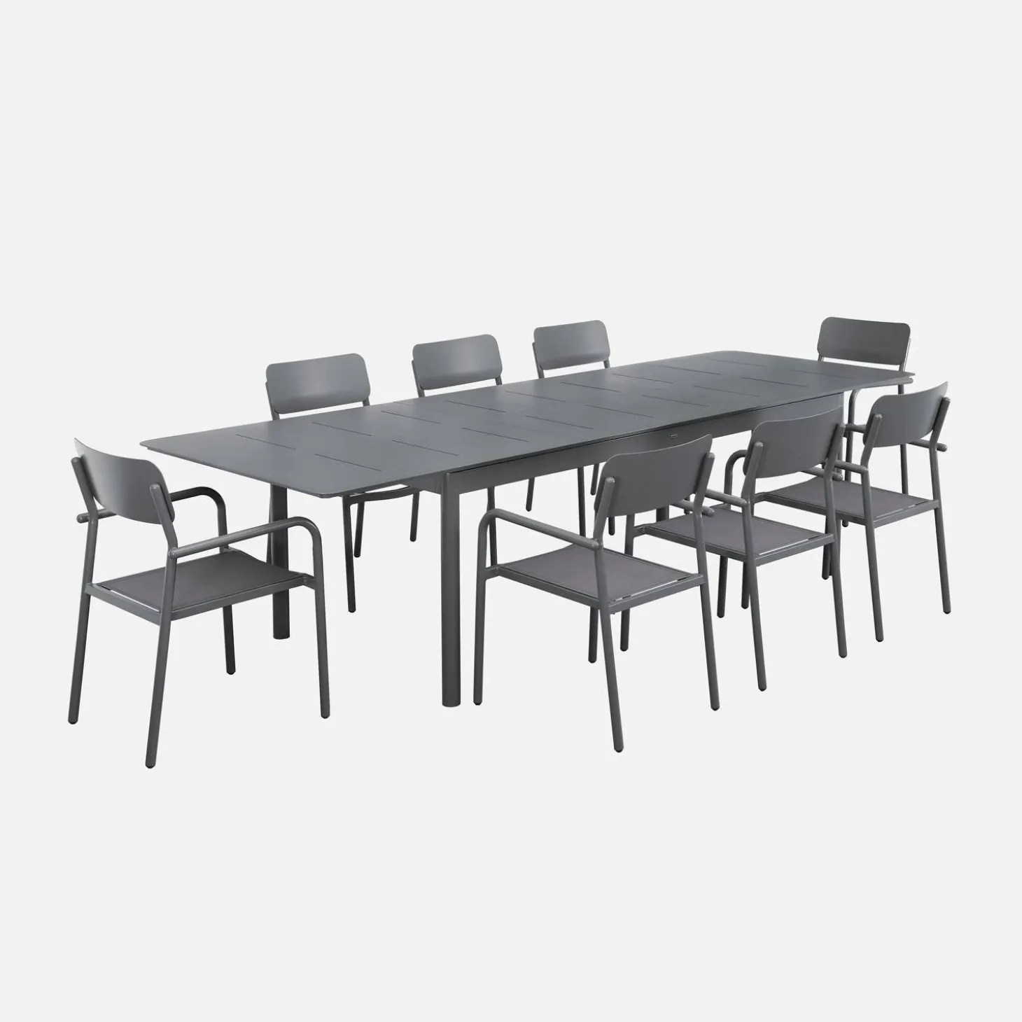 8-seater aluminium extendable garden table