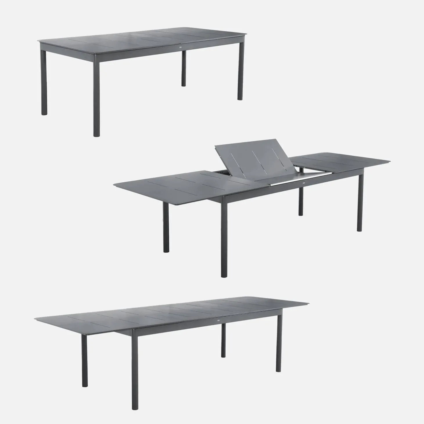 8-seater aluminium extendable garden table