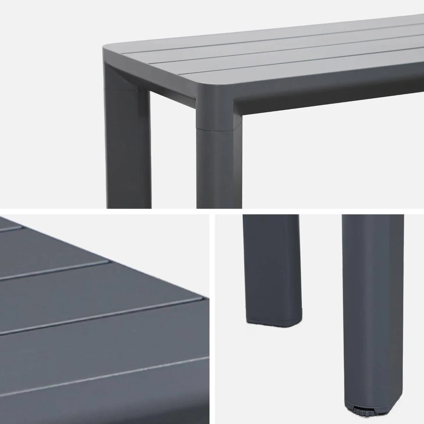 4-seater aluminium garden bench