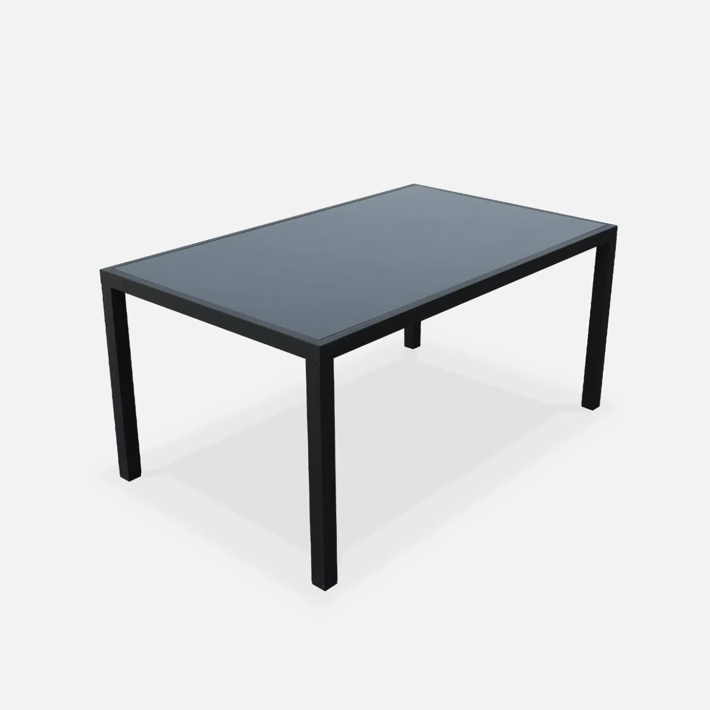 6-seater aluminium garden table with textilene chairs
