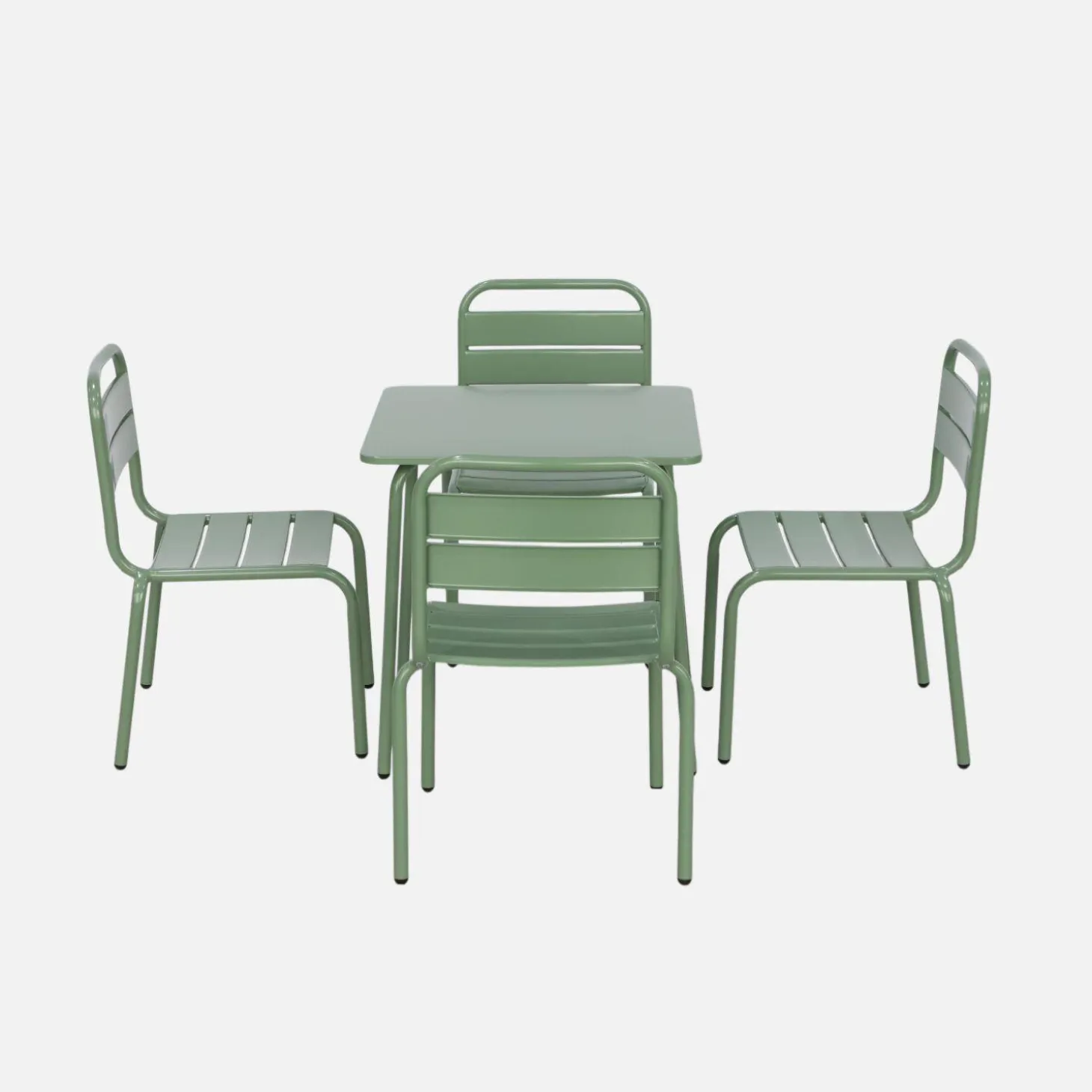 4-seater children's metal table and chair set