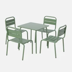 4-seater children's metal table and chair set