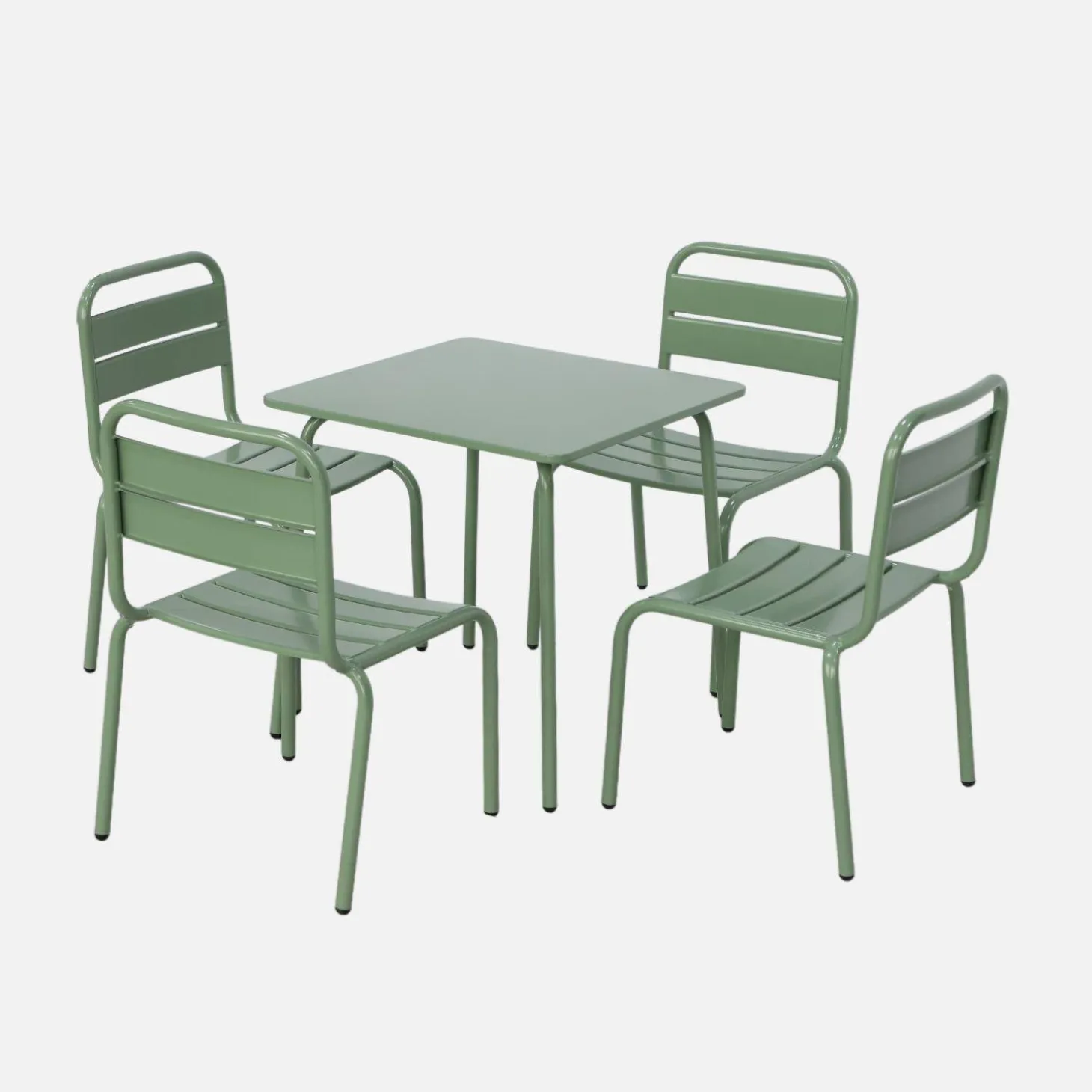 4-seater children's metal table and chair set