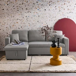 3-seater compact reversible corner sofa bed