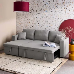 3-seater compact reversible corner sofa bed