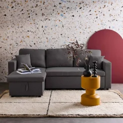 3-seater compact reversible corner sofa bed