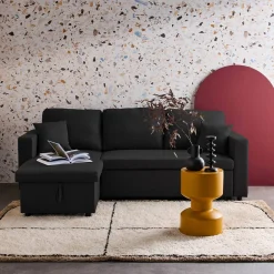 3-seater compact reversible corner sofa bed