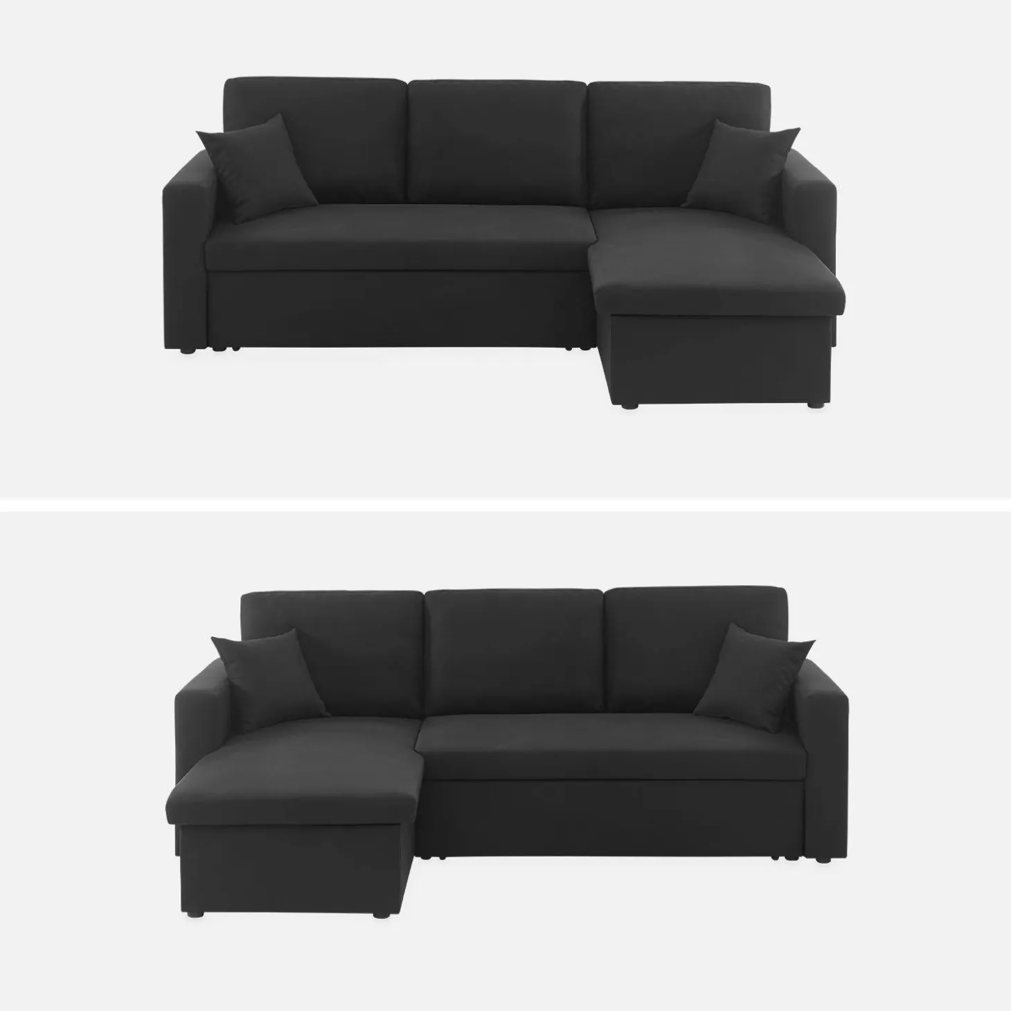 3-seater compact reversible corner sofa bed