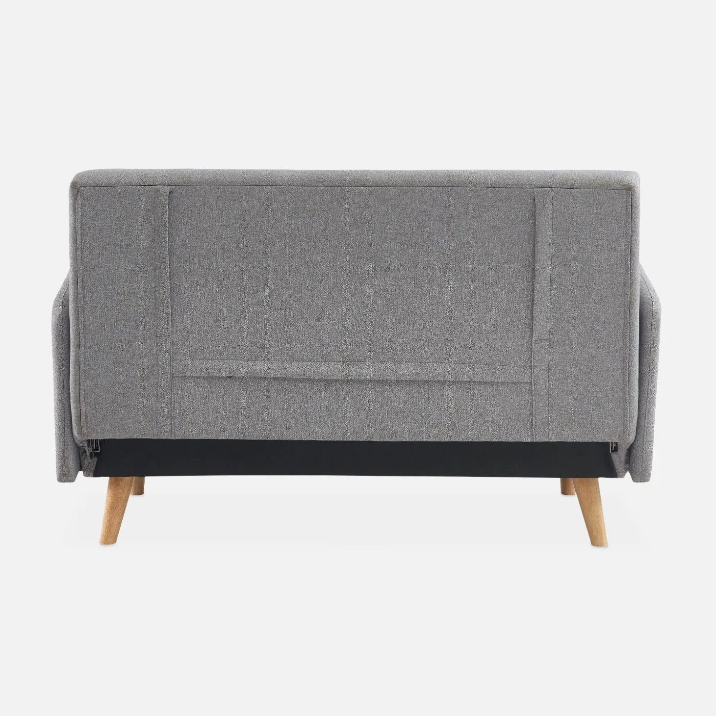 2-seater convertible sofa bed with reclining backrest