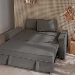 2-seater corduroy sofa bed