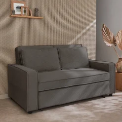 2-seater corduroy sofa bed