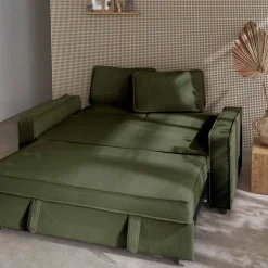 2-seater corduroy sofa bed