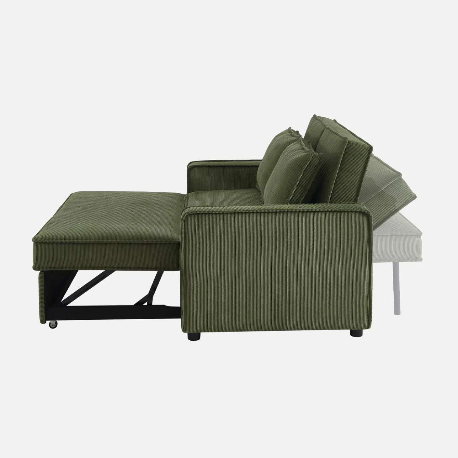 2-seater corduroy sofa bed
