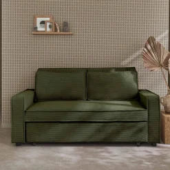 2-seater corduroy sofa bed