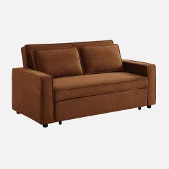 2-seater corduroy sofa bed