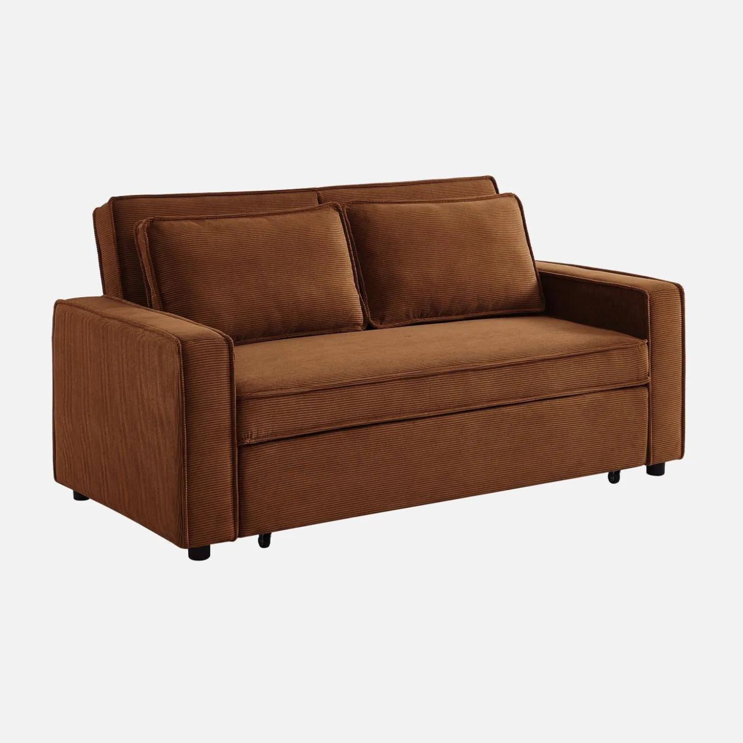 2-seater corduroy sofa bed