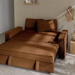 2-seater corduroy sofa bed