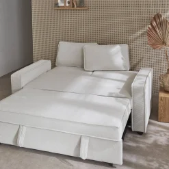 2-seater corduroy sofa bed