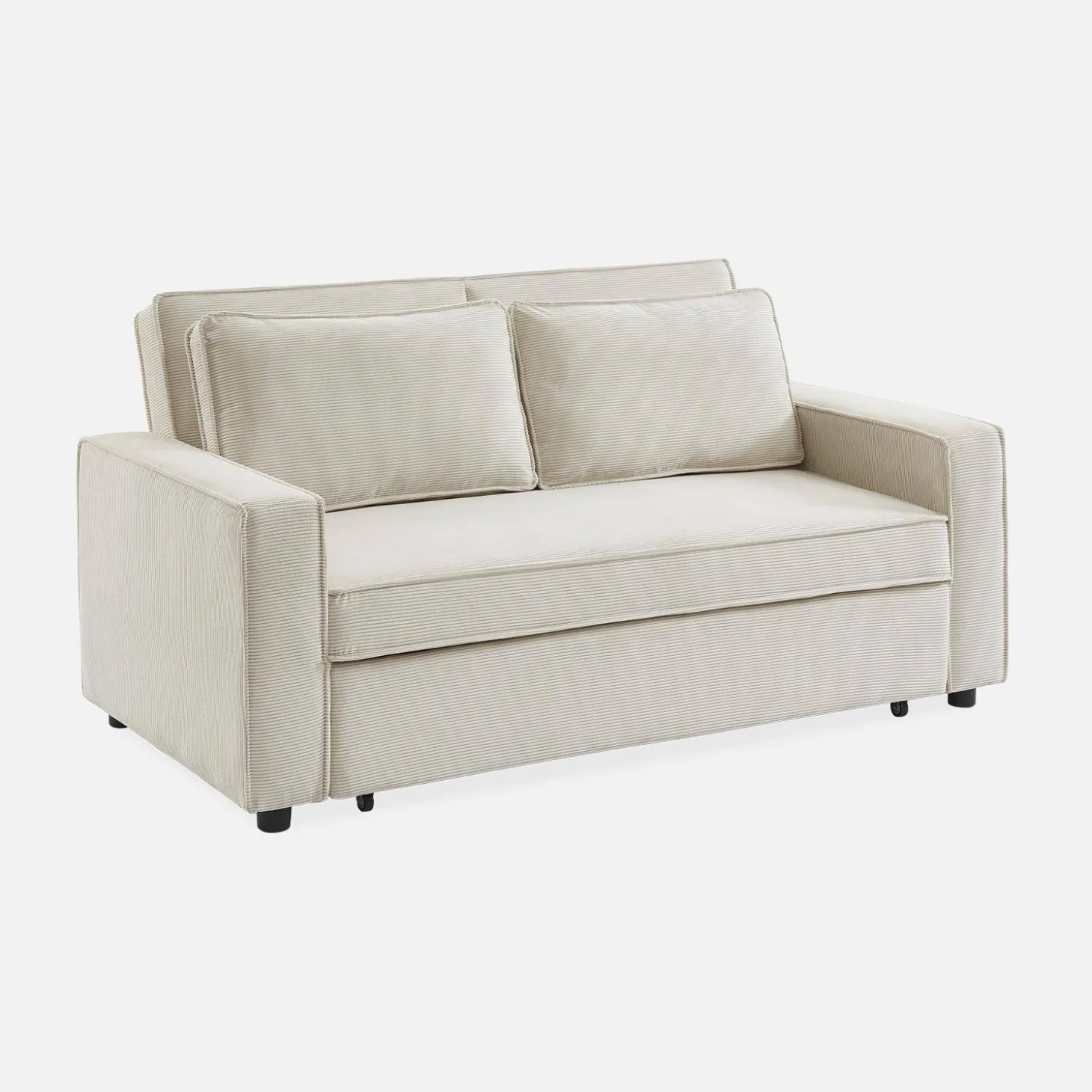 2-seater corduroy sofa bed