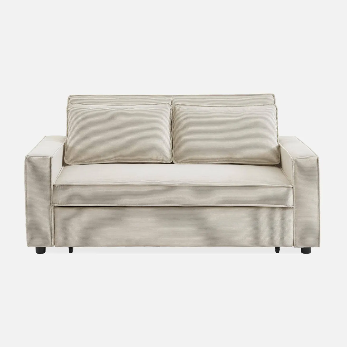 2-seater corduroy sofa bed