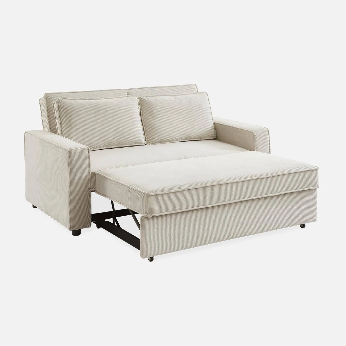 2-seater corduroy sofa bed